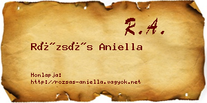 Rózsás Aniella névjegykártya
